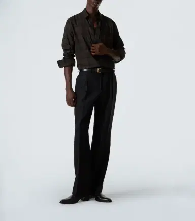 Saint Laurent Cassandre checked cotton flannel shirt | Thumbnail 2