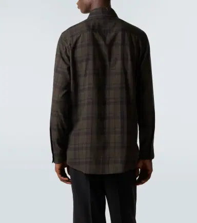 Saint Laurent Cassandre checked cotton flannel shirt | Thumbnail 3