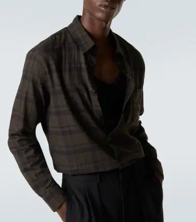 Saint Laurent Cassandre checked cotton flannel shirt | Thumbnail 5