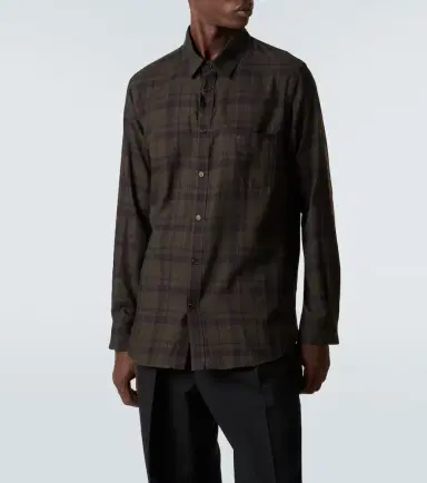Saint Laurent Cassandre checked cotton flannel shirt | Thumbnail 6