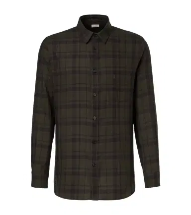 Saint Laurent Cassandre checked cotton flannel shirt | Thumbnail 1