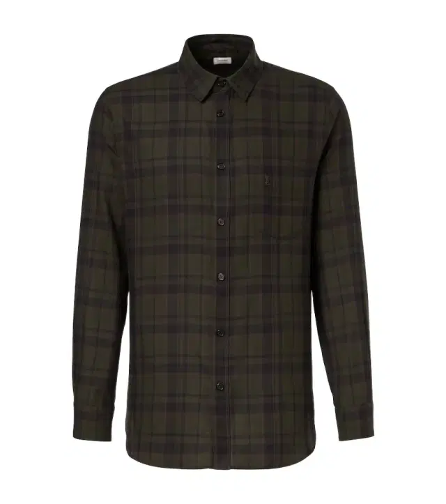 Saint Laurent Cassandre checked cotton flannel shirt