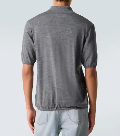 Saint Laurent Cassandre wool polo shirt | Thumbnail 2