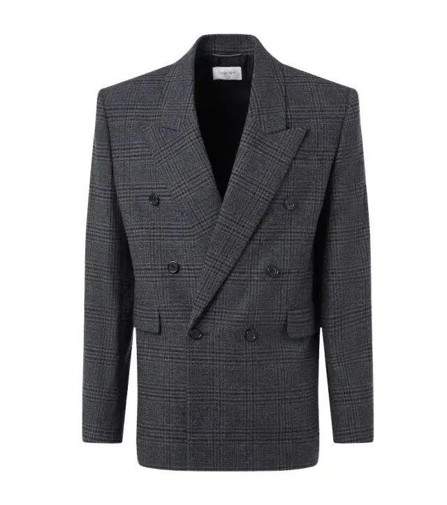 Saint Laurent Checked wool and cashmere blazer