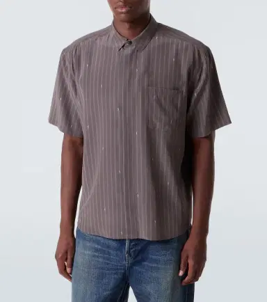 Saint Laurent Cassandre silk crêpe de chine shirt | Thumbnail 4