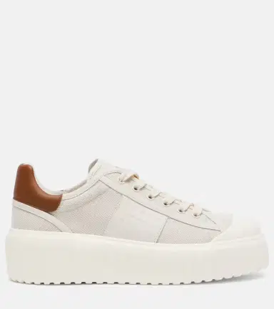 Hogan H-stripes canvas and leather sneakers | Thumbnail 2