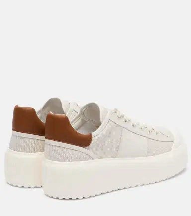 Hogan H-stripes canvas and leather sneakers | Thumbnail 3