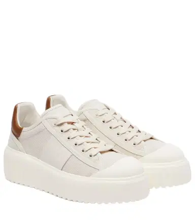 Hogan H-stripes canvas and leather sneakers | Thumbnail 1