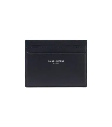 Saint Laurent Logo leather card holder | Thumbnail 1