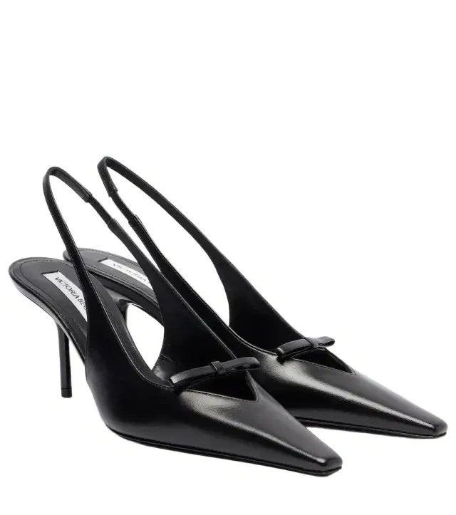 Victoria Beckham 75 leather slingback pumps