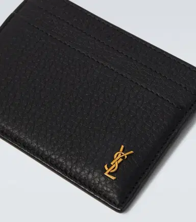 Saint Laurent Tiny Cassandre leather card holder | Thumbnail 2 Saint Laurent Tiny Cassandre leather card holder | Thumbnail 2