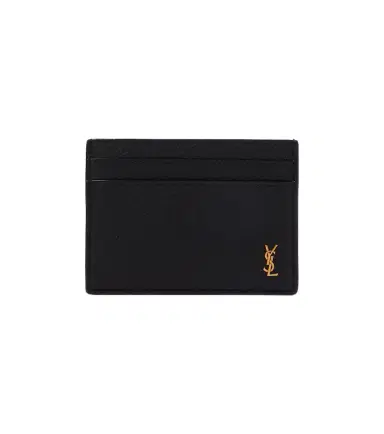 Saint Laurent Tiny Cassandre leather card holder | Thumbnail 1 Saint Laurent Tiny Cassandre leather card holder | Thumbnail 1