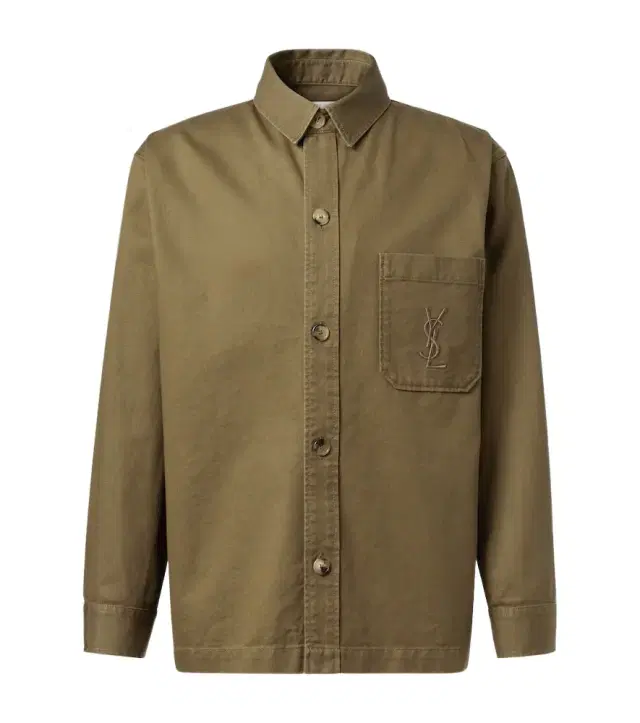 Saint Laurent Cassandre cotton and linen overshirt