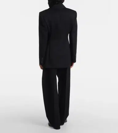 Givenchy Double-breasted satin-trimmed wool blazer | Thumbnail 5 Givenchy Double-breasted satin-trimmed wool blazer | Thumbnail 5