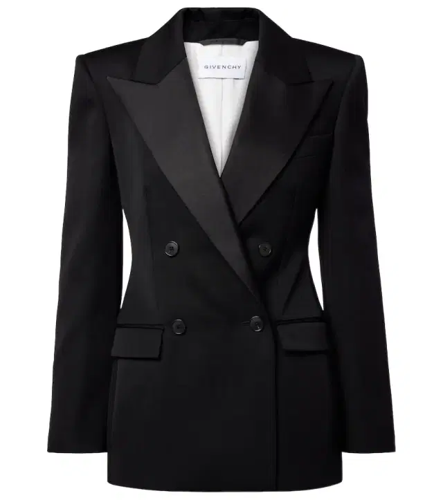 Givenchy Double-breasted satin-trimmed wool blazer