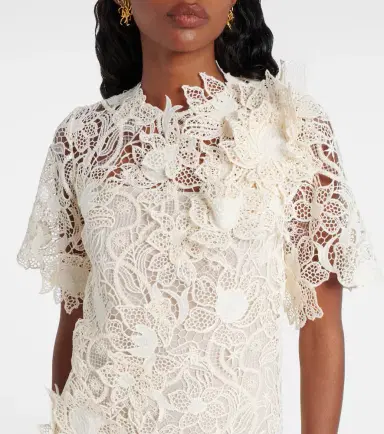 Oscar de la Renta Floral lace minidress | Thumbnail 3