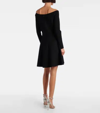 Oscar de la Renta Floral-appliqué off-shoulder minidress | Thumbnail 5