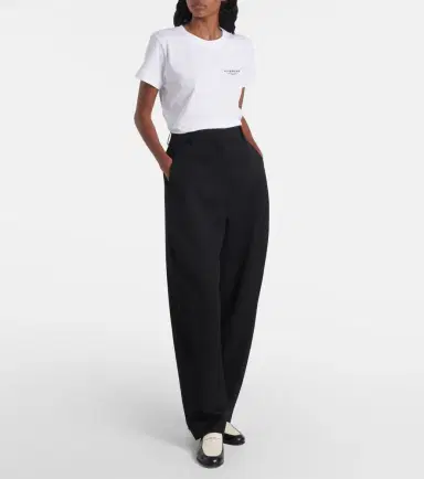 Givenchy Cocoon wool grain de poudre barrel-leg pants | Thumbnail 2 Givenchy Cocoon wool grain de poudre barrel-leg pants | Thumbnail 2