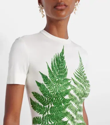 Oscar de la Renta Printed jersey T-shirt dress | Thumbnail 4 Oscar de la Renta Printed jersey T-shirt dress | Thumbnail 4