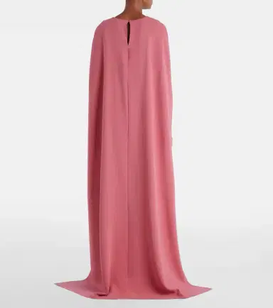 Oscar de la Renta Caped silk-blend gown | Thumbnail 4