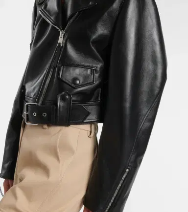 Givenchy Cocoon cropped leather biker jacket | Thumbnail 2 Givenchy Cocoon cropped leather biker jacket | Thumbnail 2