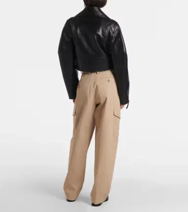 Givenchy Cocoon cropped leather biker jacket | Thumbnail 3 Givenchy Cocoon cropped leather biker jacket | Thumbnail 3