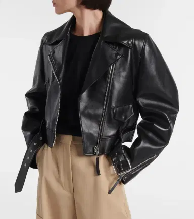 Givenchy Cocoon cropped leather biker jacket | Thumbnail 4 Givenchy Cocoon cropped leather biker jacket | Thumbnail 4