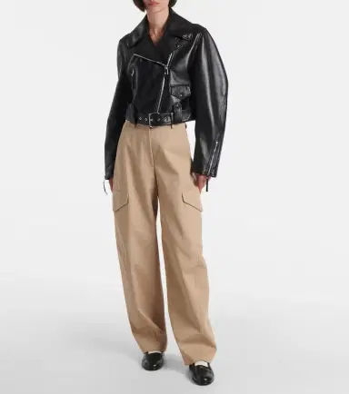 Givenchy Cocoon cropped leather biker jacket | Thumbnail 5 Givenchy Cocoon cropped leather biker jacket | Thumbnail 5