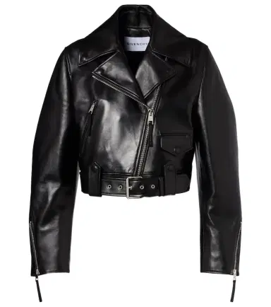 Givenchy Cocoon cropped leather biker jacket | Thumbnail 1 Givenchy Cocoon cropped leather biker jacket | Thumbnail 1