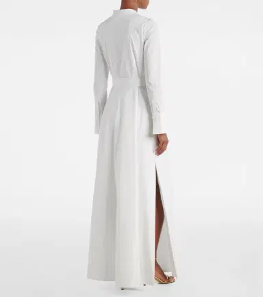 Oscar de la Renta Peony cotton-blend poplin maxi dress | Thumbnail 3