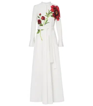 Oscar de la Renta Peony cotton-blend poplin maxi dress | Thumbnail 1