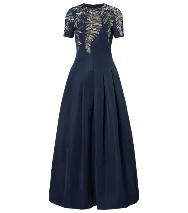 Embellished faille gown