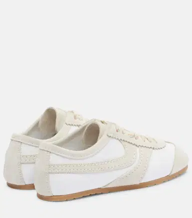 Dries Van Noten Suede-trimmed leather sneakers | Thumbnail 4
