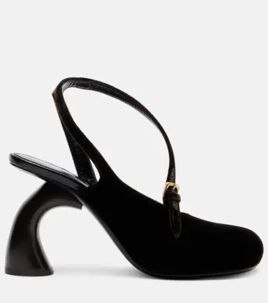 Dries Van Noten 95 velvet slingback pumps | Thumbnail 2
