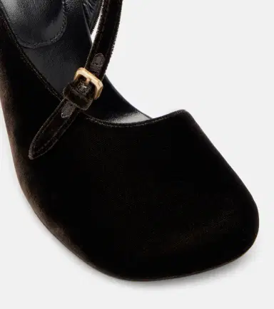 Dries Van Noten 95 velvet slingback pumps | Thumbnail 4