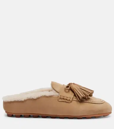 Hogan H693 shearling-lined leather mules | Thumbnail 2