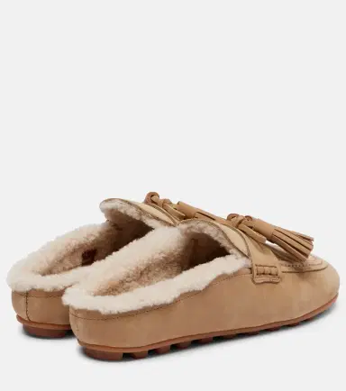 Hogan H693 shearling-lined leather mules | Thumbnail 3