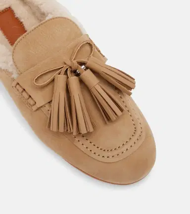 Hogan H693 shearling-lined leather mules | Thumbnail 4
