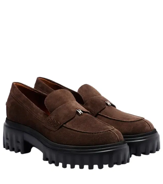 Hogan H700 leather platform loafers
