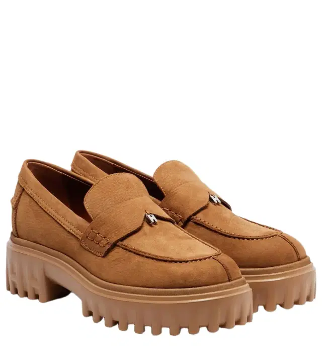 Hogan H700 leather platform loafers