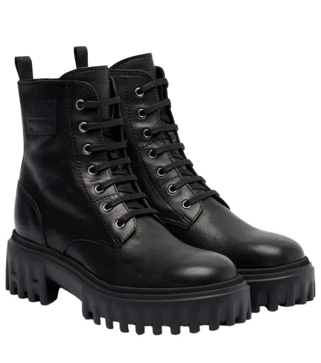 Hogan H700 leather combat boots