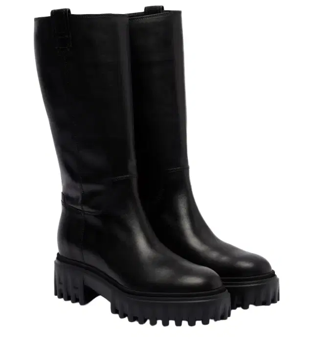 Hogan H700 leather mid-calf boots
