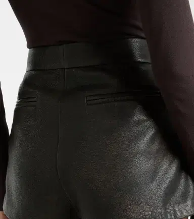 Alex Perry Low-rise leather micro shorts | Thumbnail 3 Alex Perry Low-rise leather micro shorts | Thumbnail 3