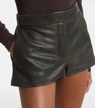 Alex Perry Low-rise leather micro shorts | Thumbnail 5 Alex Perry Low-rise leather micro shorts | Thumbnail 5