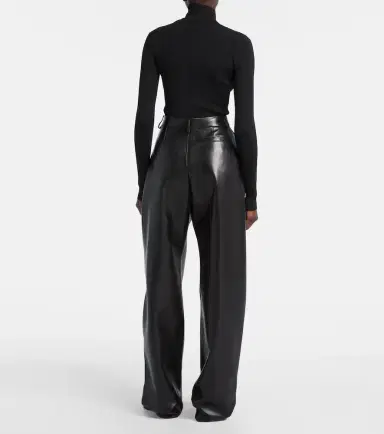 Givenchy High-rise leather barrel-leg pants | Thumbnail 4 Givenchy High-rise leather barrel-leg pants | Thumbnail 4