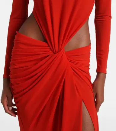 Alex Perry Gathered crêpe jersey gown | Thumbnail 6