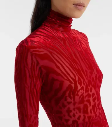 Alex Perry Printed turtleneck jersey maxi dress | Thumbnail 5
