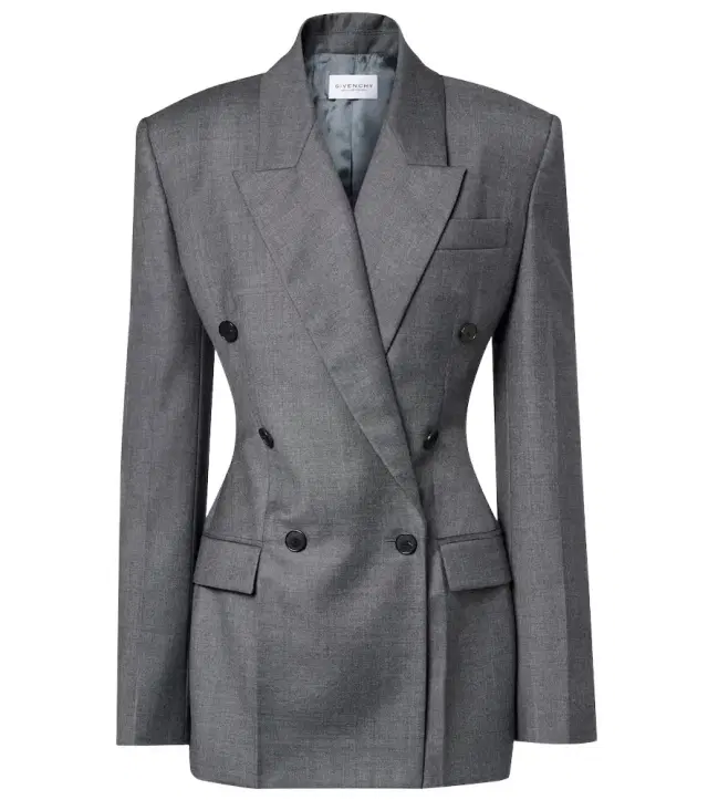 Double-breasted wool blazer