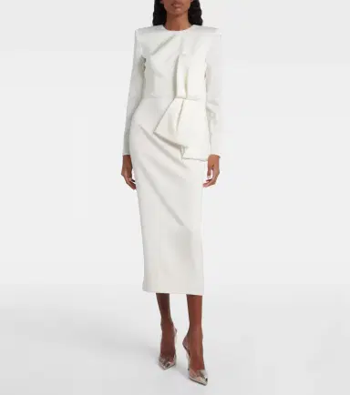 Alex Perry Bow-detail crêpe satin gown | Thumbnail 4