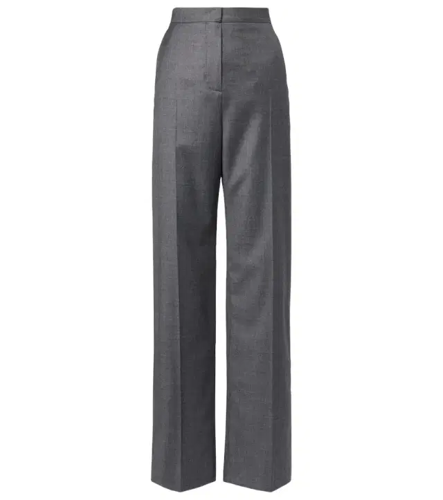 High-rise wool straight pants